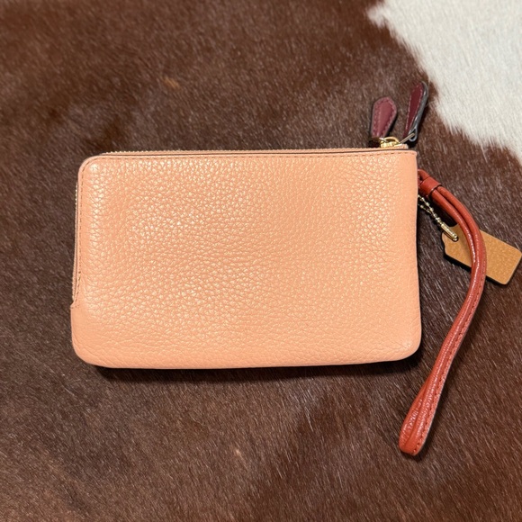 Coach Coral Leather Wristlet - Picture 3 of 4